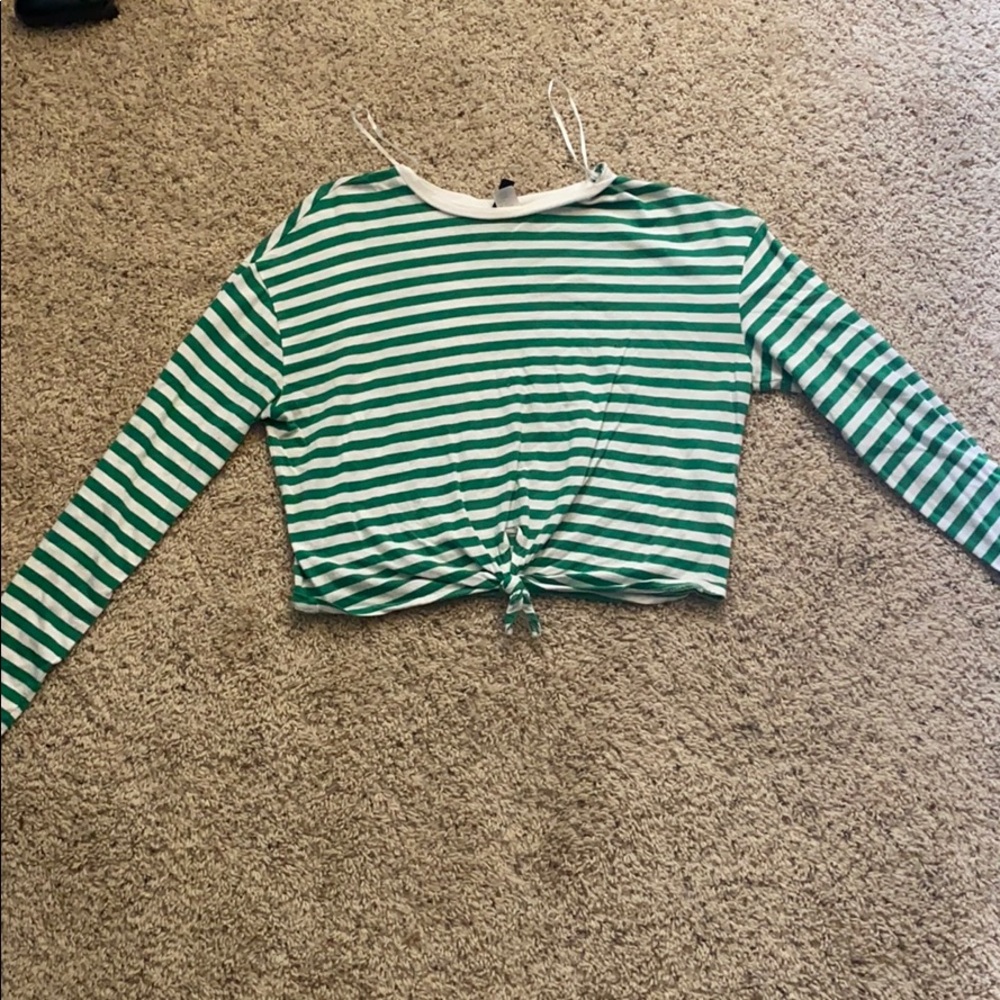 Women’s Green Striped shirt